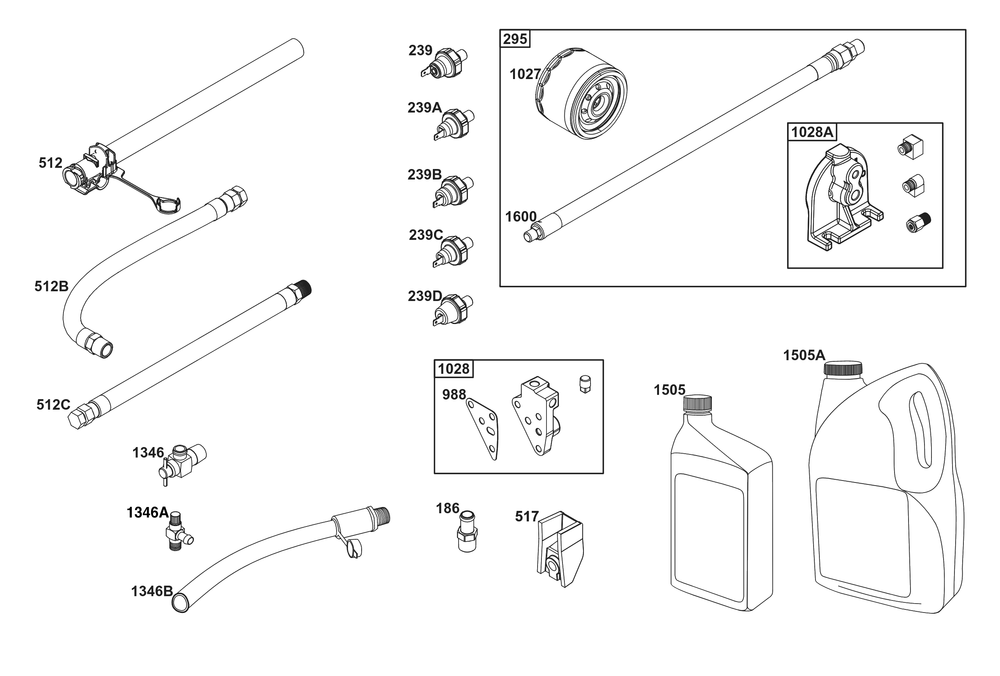 Lubrication Diagram and Parts List for 29,30,35&38  Briggs and Stratton Engine